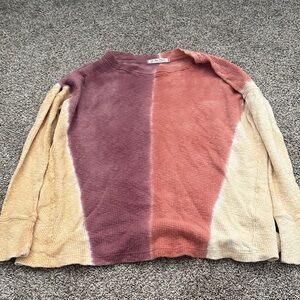 We The Free Multicolor Sweater - Purple, Orange, Cream
